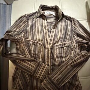 Byron Lars Multicolor Striped Blouse